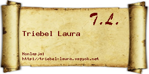 Triebel Laura névjegykártya